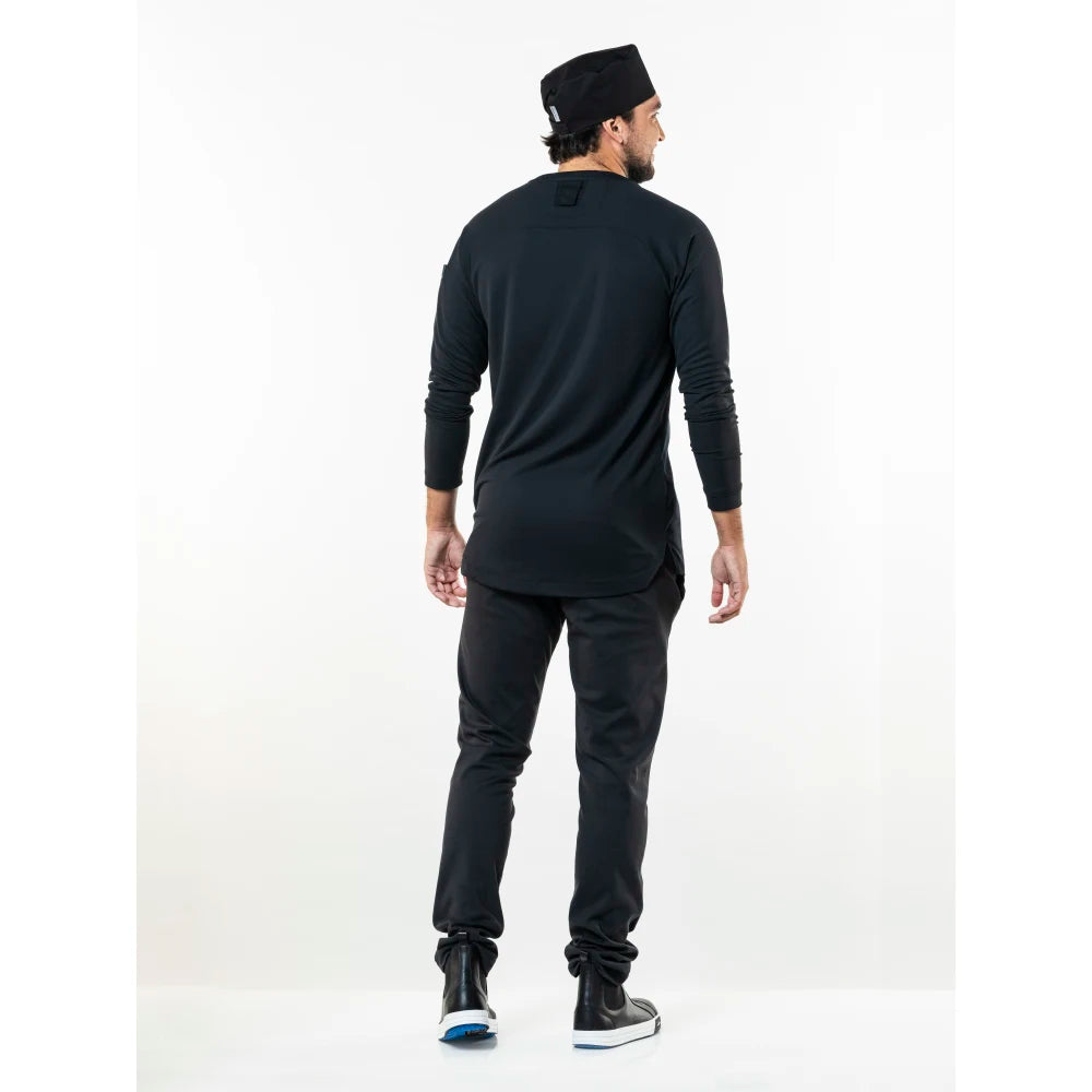 Chaud Devant Koksbuis T-Shirt Valente Fx Black Ls Stretch Zwart