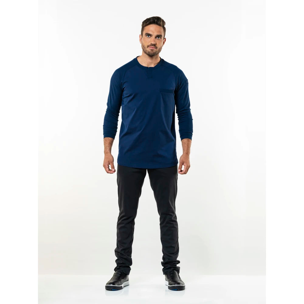 Chaud Devant Koksbuis T-Shirt Valente Fx Navy Ls Stretch Donkerblauw