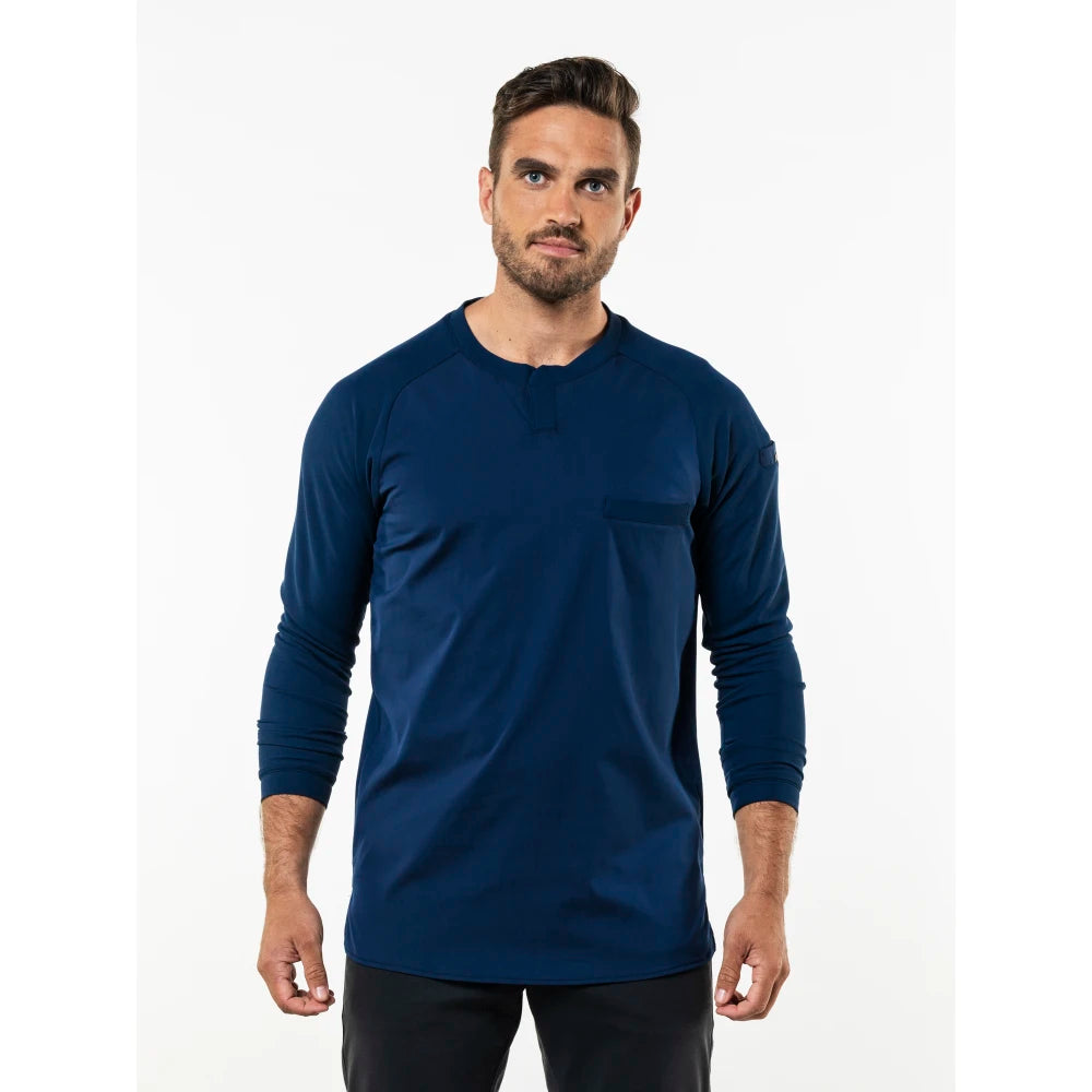 Chaud Devant Koksbuis T-Shirt Valente Fx Navy Ls Stretch Donkerblauw
