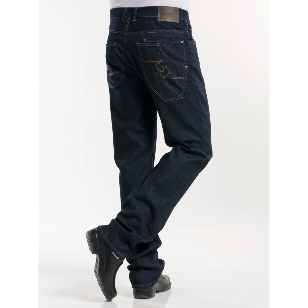 Chaud Devant Kokspantalon Jeans Blue Denim Stretch Donkerblauw