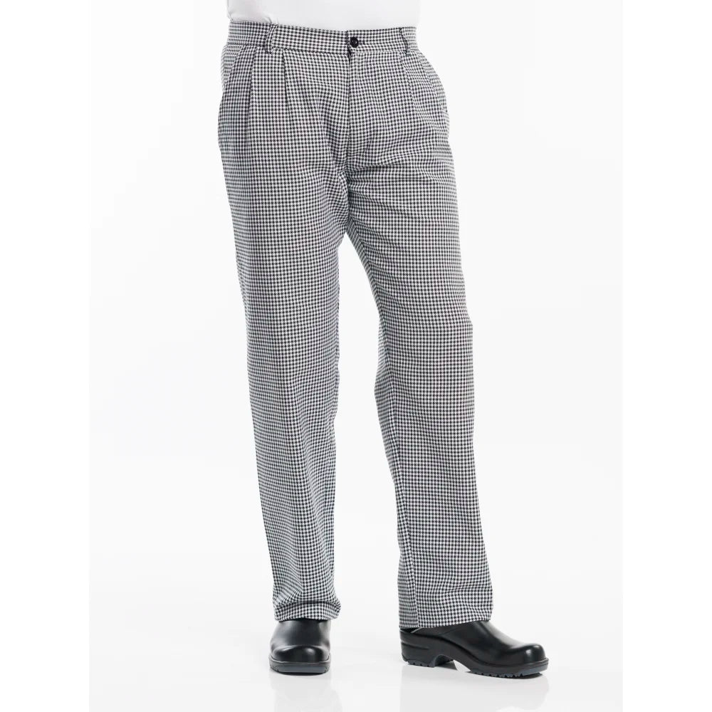 Chaud Devant Kokspantalon Pepita Black Zwart