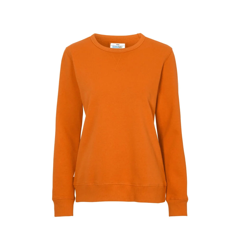Cottover Sweater Crew Neck Lady - GOTS Oranje