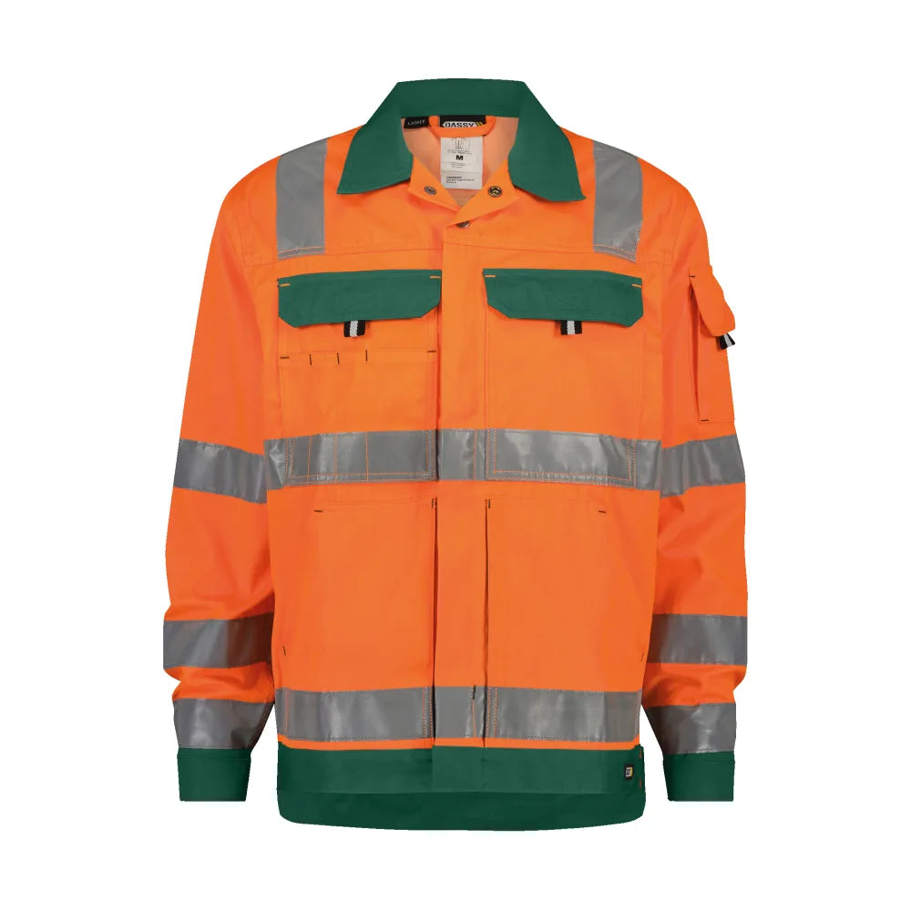 Dassy Dusseldorf Hogezichtbaarheidsvest 290 G/M² Fluo-Oranje Flessengroen