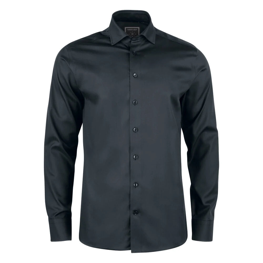 J.Harvest & Frost Black Bow 60 Hemd Slim Fit Heren Zwart