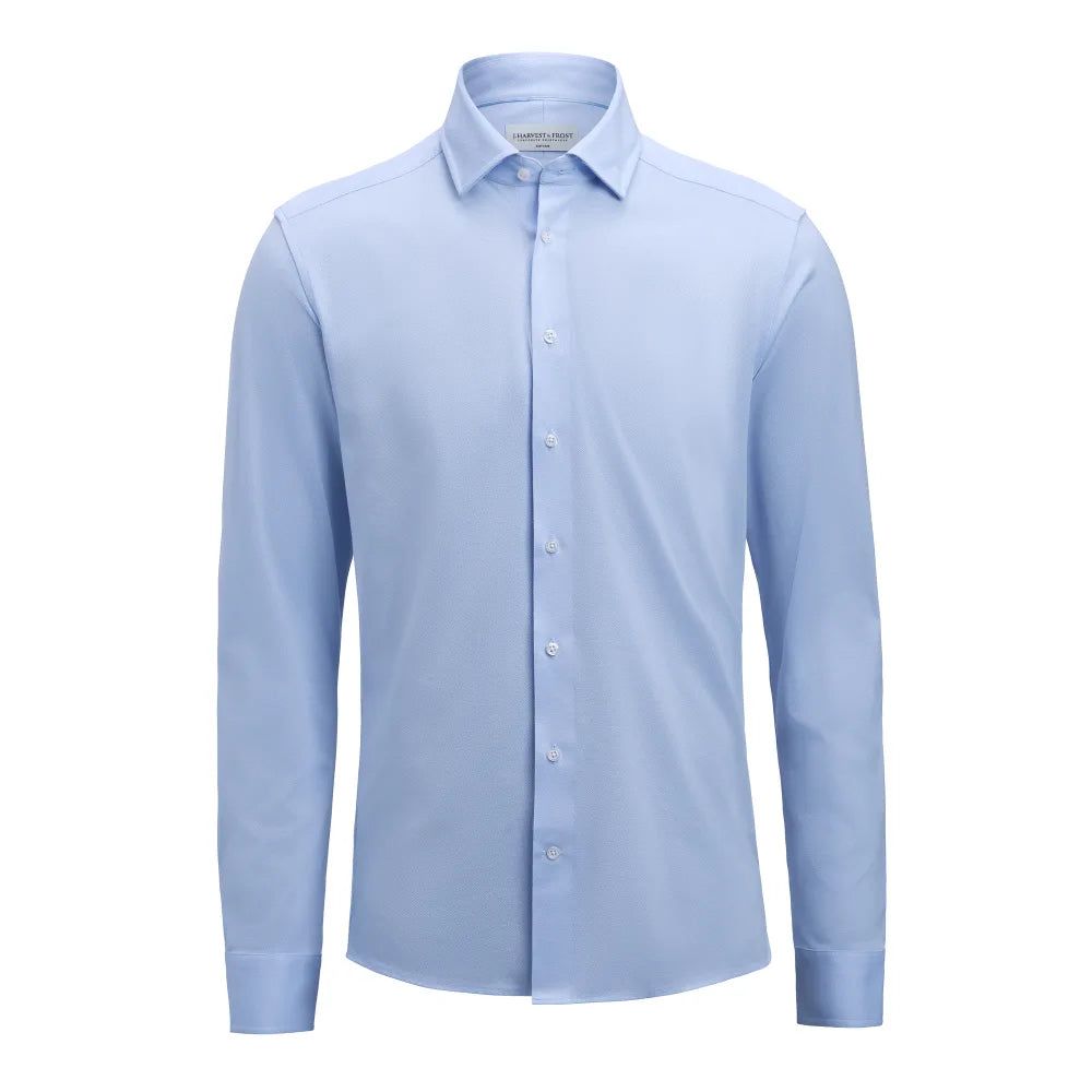 J.Harvest & Frost Indigo Bow 135 Hemd Regular Fit Heren Hemelsblauw