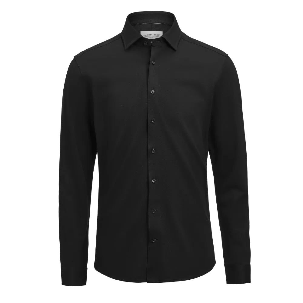 J.Harvest & Frost Indigo Bow 135 Hemd Regular Fit Heren Zwart