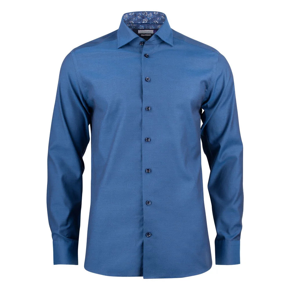 J.Harvest & Frost Purple Bow 142 Hemd Slim Fit Heren Blauw