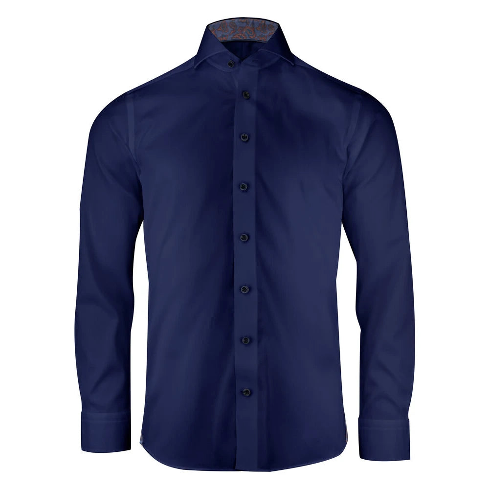 J.Harvest & Frost Purple Bow 146 Hemd Slim Fit Heren Marine