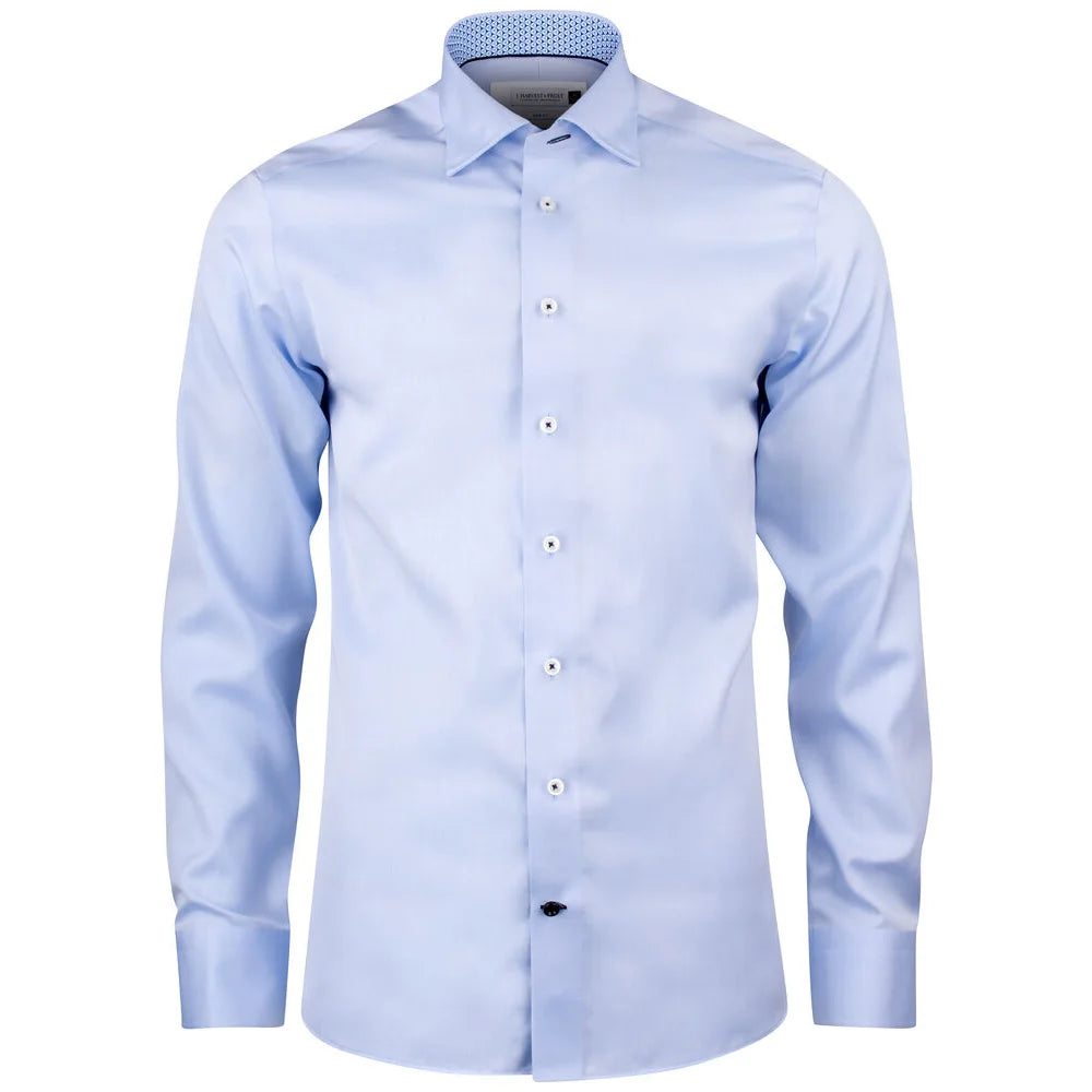 J.Harvest & Frost Red Bow 122 Hemd Slim Fit Heren Hemelsblauw
