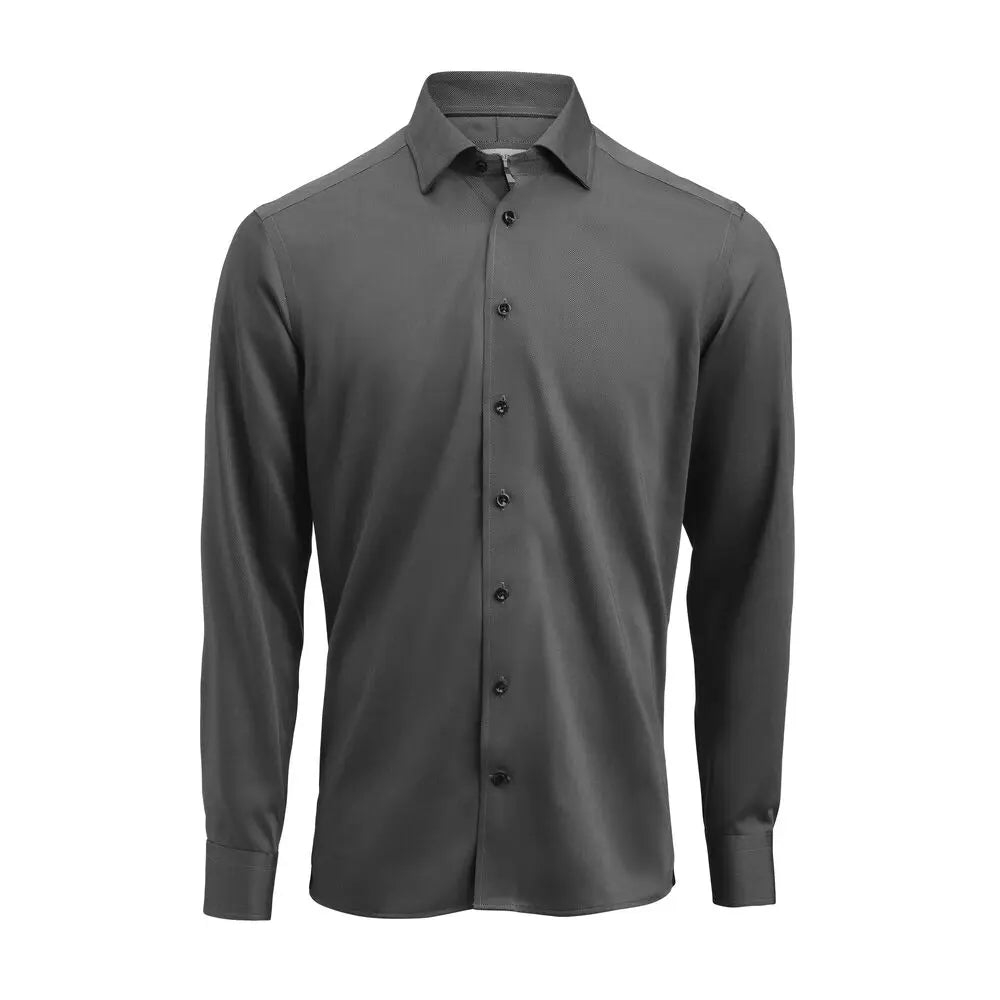 J.Harvest & Frost Red Bow 123 Hemd Slim Fit Heren Donkergrijs