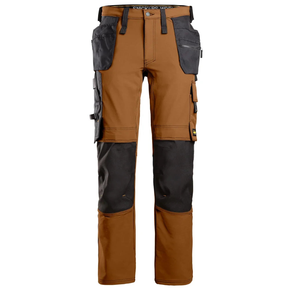 Snickers 6271 Allroundwork Full Stretch Werkbroek Met Holsterzakken 1204 Brown Black