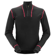Snickers 9462 Protecwork Wollen Shirt Met Lange Mouwen En Rits 0400 Black
