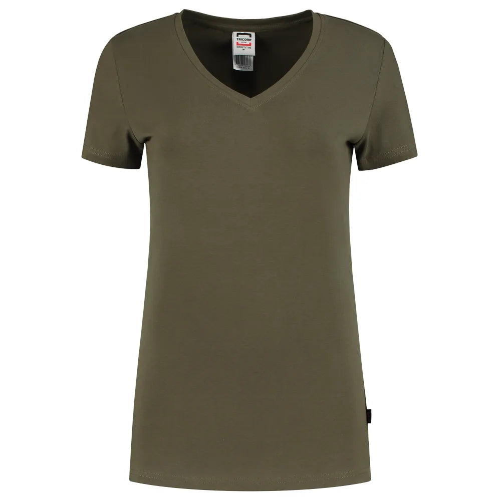 Tricorp 101008 T-Shirt V Hals Fitted Dames Army