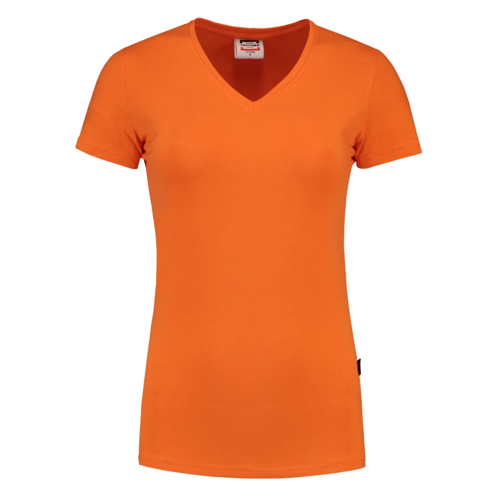 Tricorp 101008 T-Shirt V Hals Fitted Dames Orange