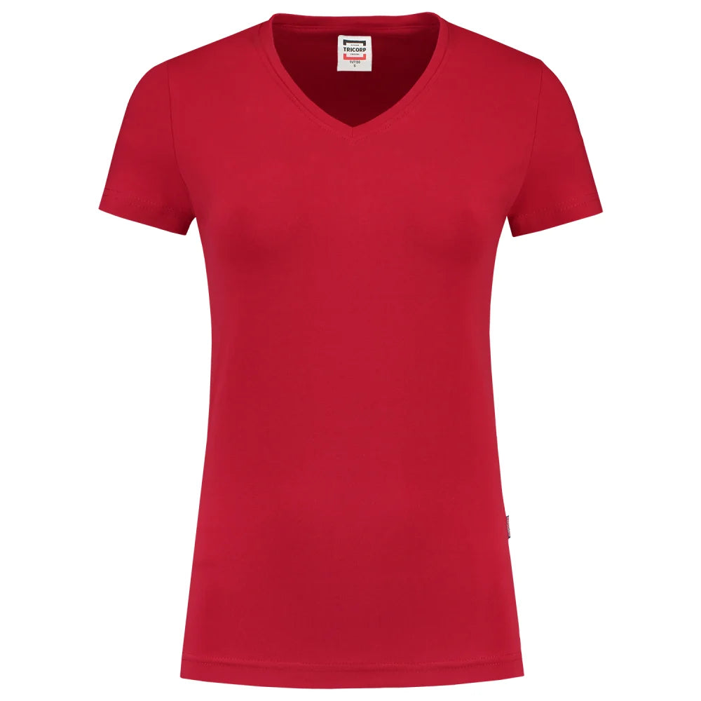 Tricorp 101008 T-Shirt V Hals Fitted Dames Red