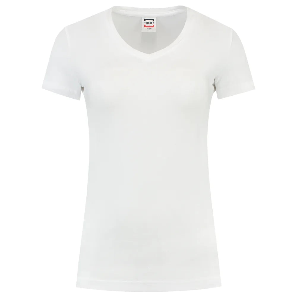 Tricorp 101008 T-Shirt V Hals Fitted Dames White