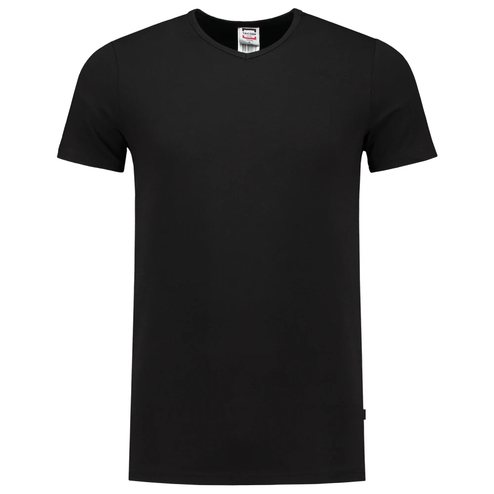 Tricorp 101012 T-Shirt Elastaan Fitted V Hals Black