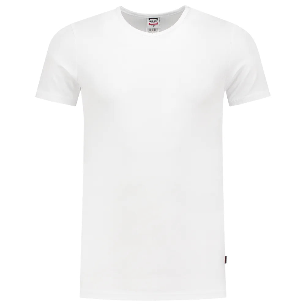 Tricorp 101012 T-Shirt Elastaan Fitted V Hals White