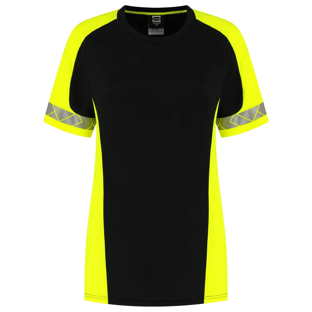Tricorp 106108 T-Shirt Reflective Redefined Dames Black Fluor Yellow