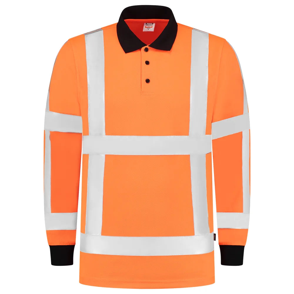 Tricorp 203005 Poloshirt Rws Birdseye Lange Mouw Fluor Orange