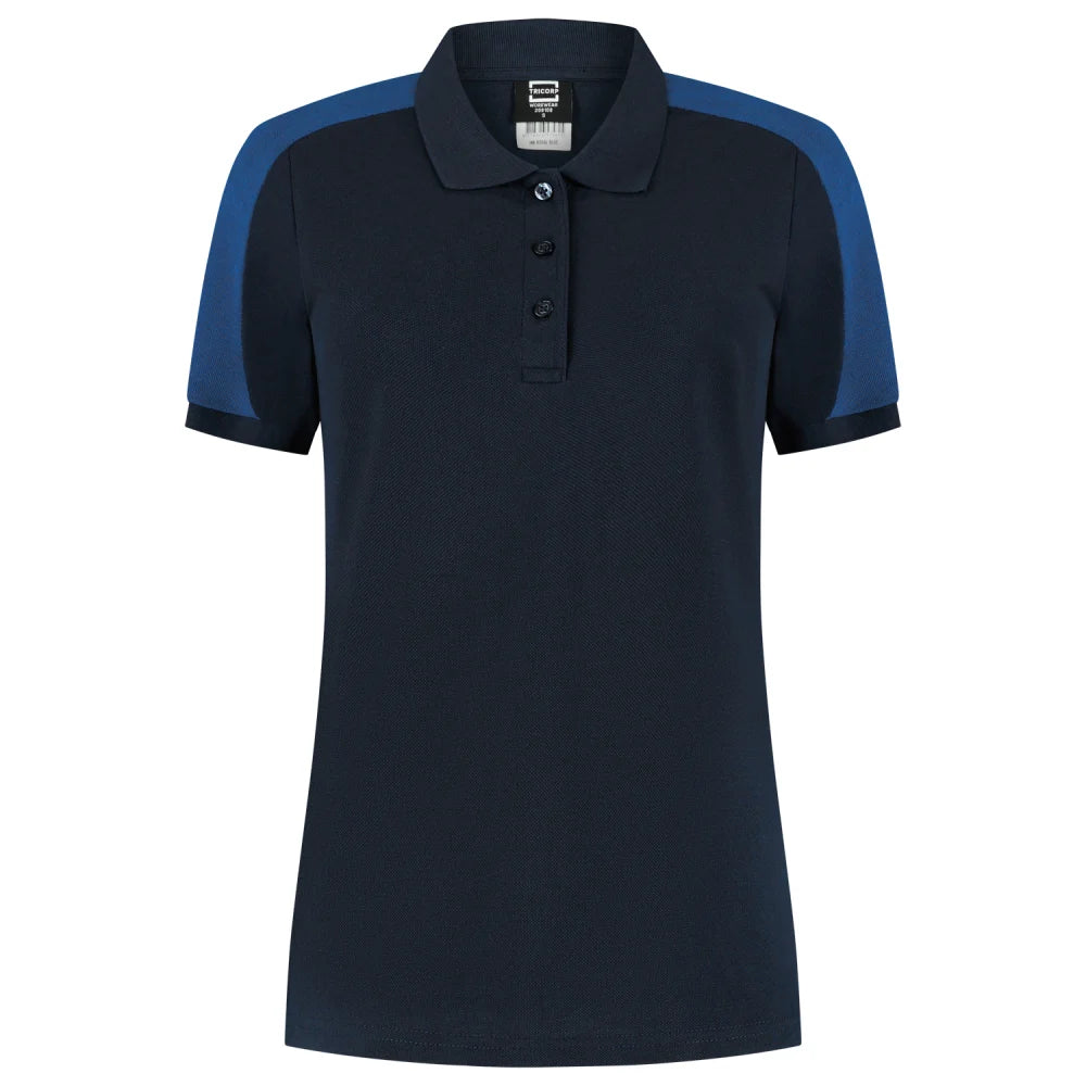 Tricorp 206108 Poloshirt Bicolor Redefined Dames Ink Royal Blue