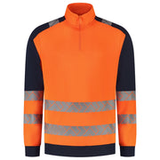 Tricorp 306106 Zip Sweater High Vis Redefined Industrieel Wasbaar Fluor Orange Ink