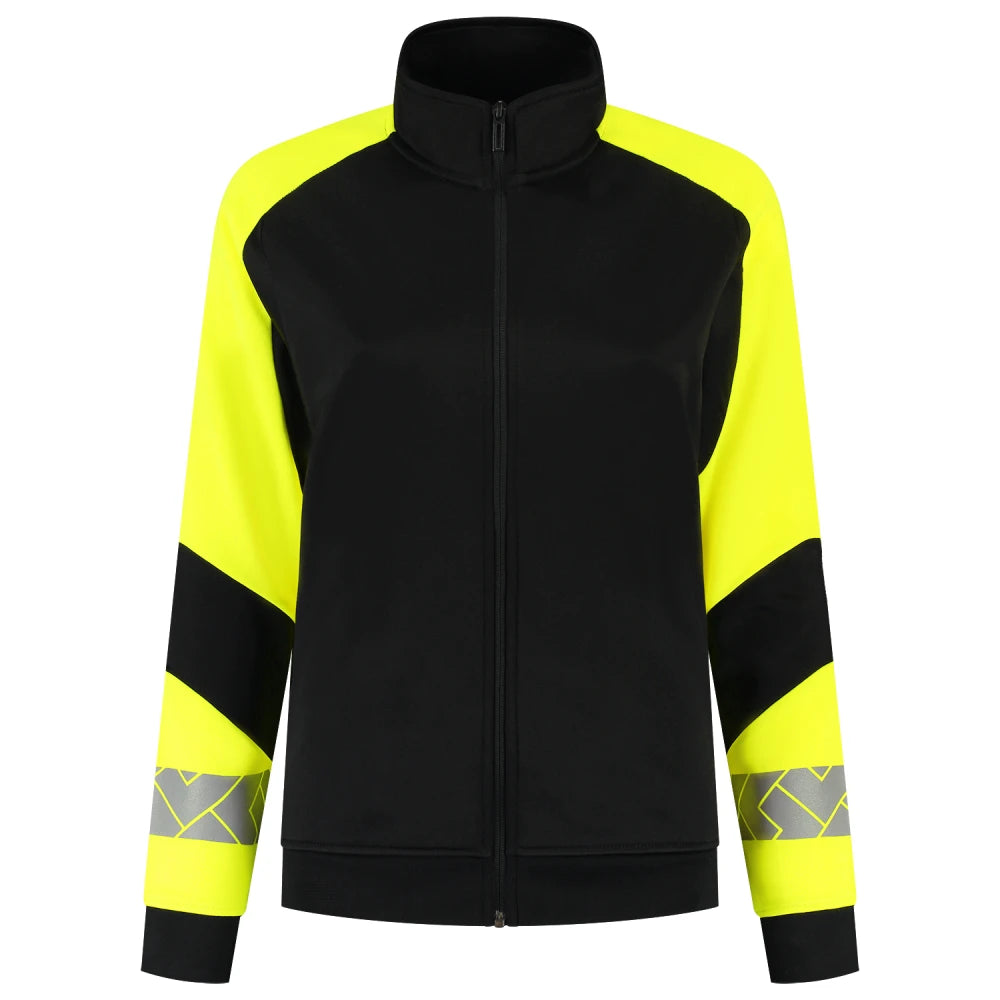 Tricorp 306115 Sweatvest Reflective Redefined Dames Black Fluor Yellow