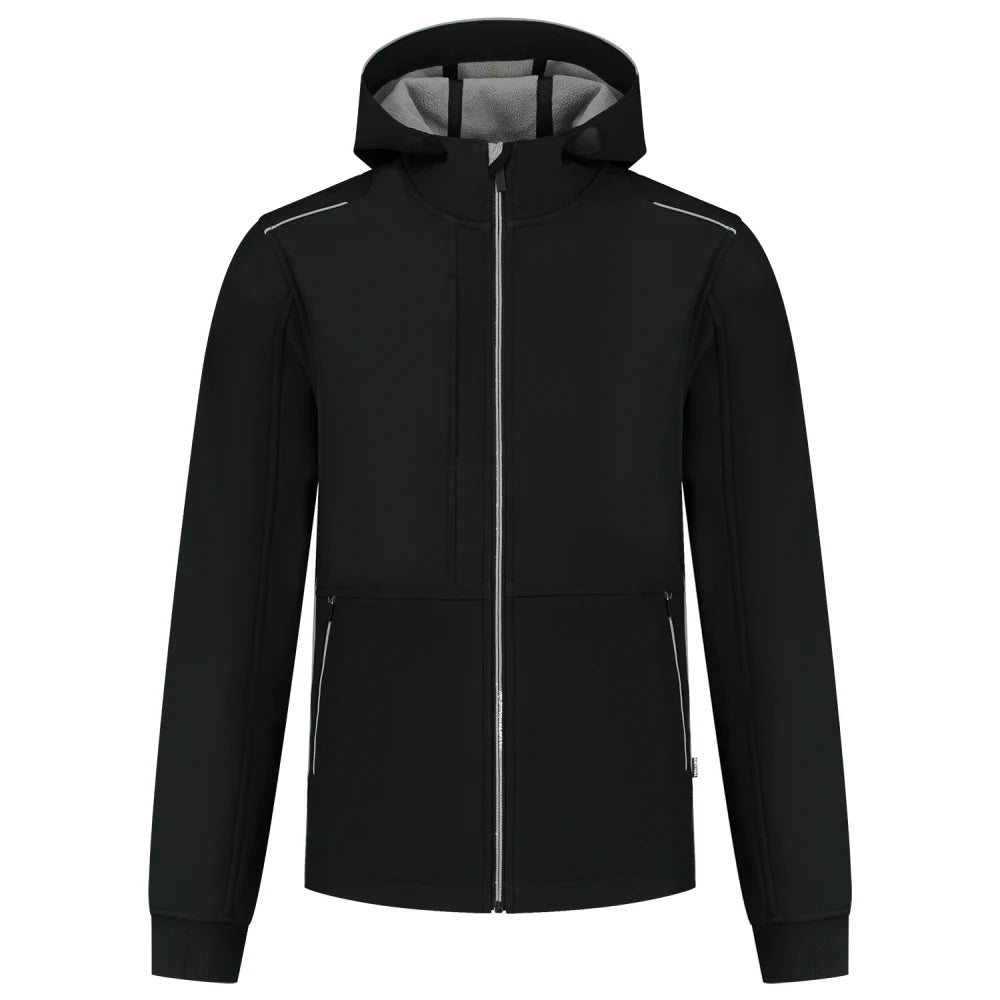 Tricorp 402705 Softshell Capuchon Accent Black Grey