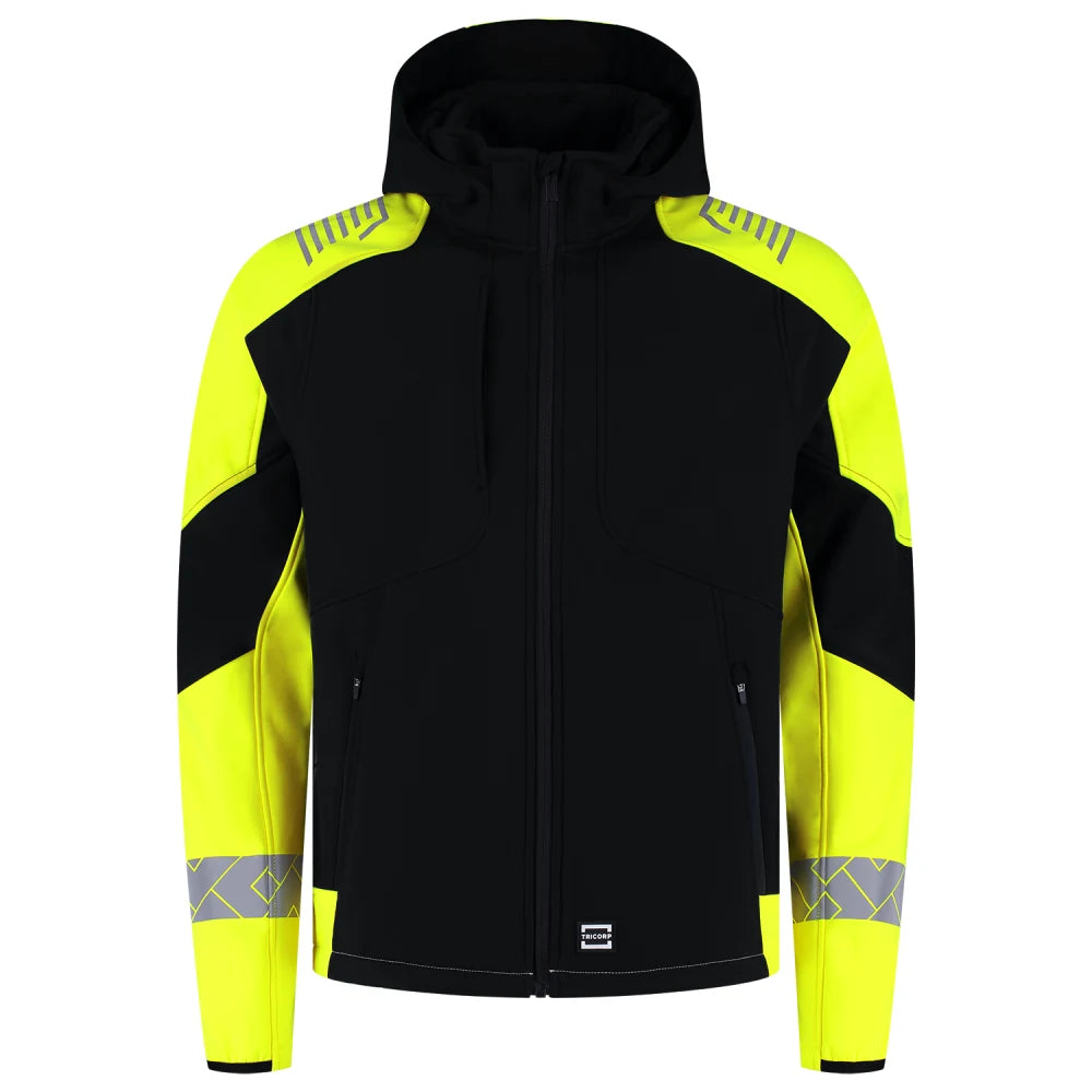 Tricorp 406111 Softshell Capuchon Reflective Redefined Black Fluor Yellow