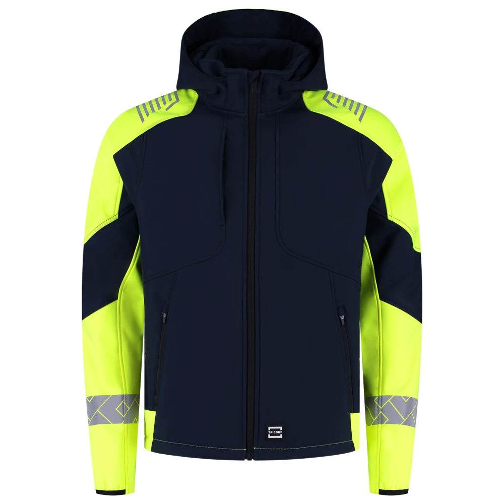 Tricorp 406111 Softshell Capuchon Reflective Redefined Ink Fluor Yellow