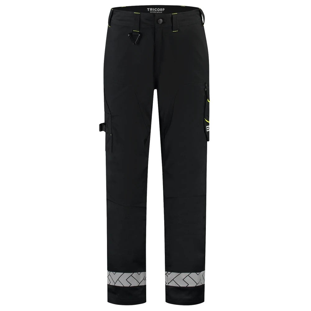 Tricorp 506109 Werkbroek Functional Stretch Reflective Redefined Black Fluor Yellow