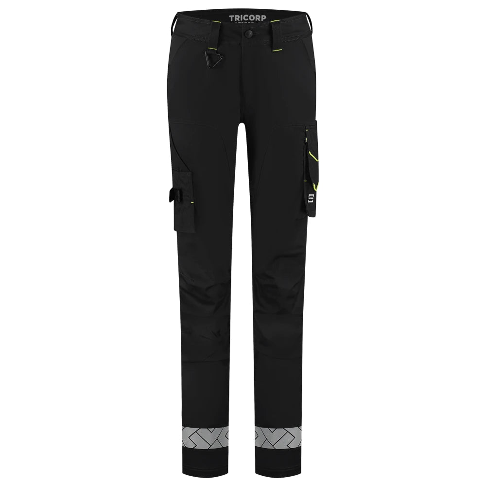 Tricorp 506132 Werkbroek Functional Stretch Reflective Redefined Dames Black Fluor Yellow